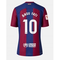 Fotbalové Dres Barcelona Ansu Fati #10 Domácí 2023-24 Krátký Rukáv